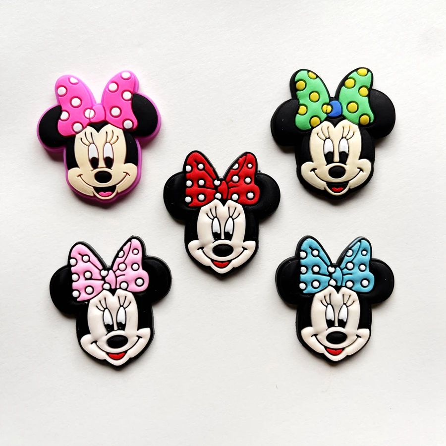 12 pieces of mixed Kawaii soft glue cartoon animal Mickey Mouse Flat back DIY crafts scrapbook hair knot centerpiece accessories