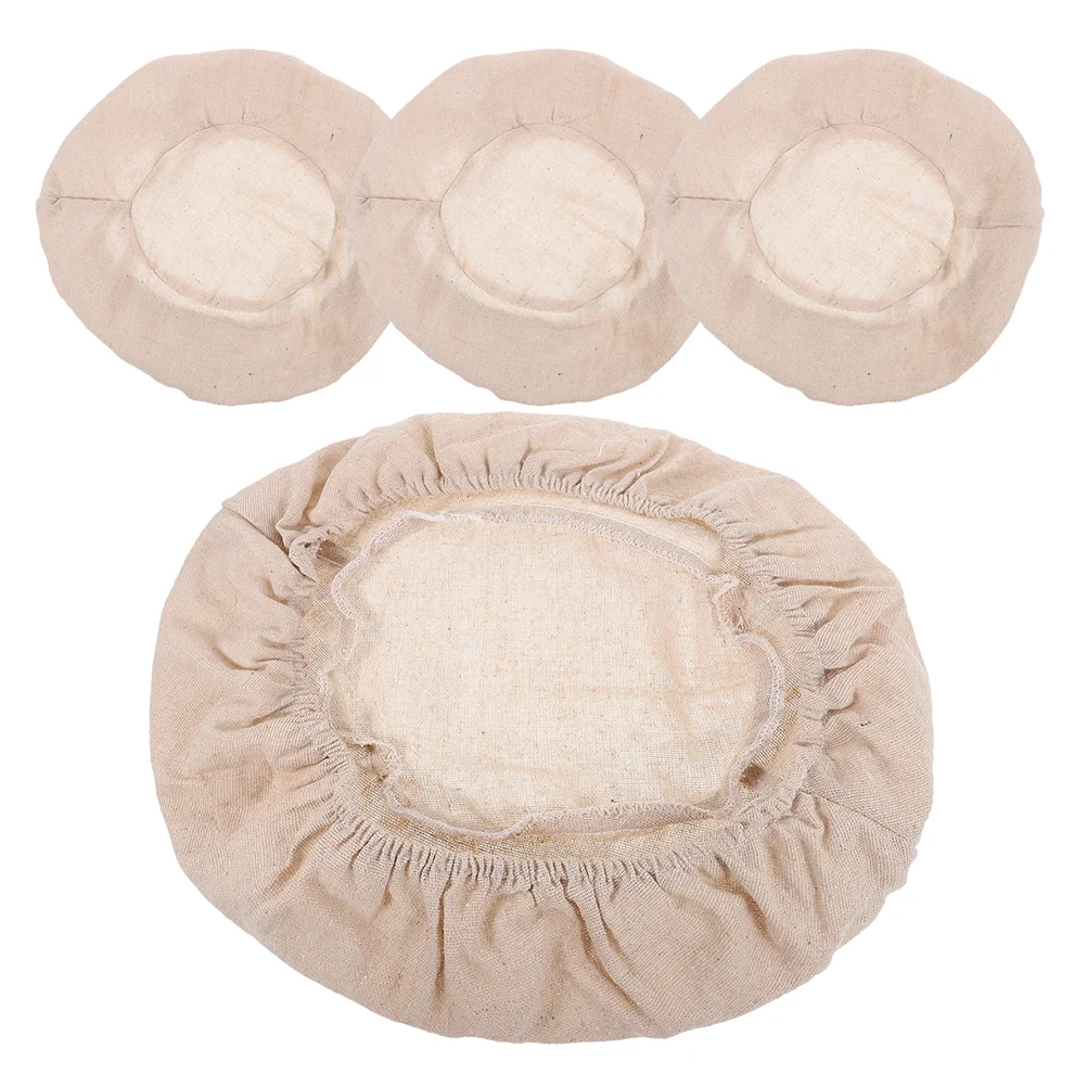 

4 Pcs Bread Basket Cloth Cover Lining Baking for Dough Bowl Covers Proofing Liner Fabric Lids