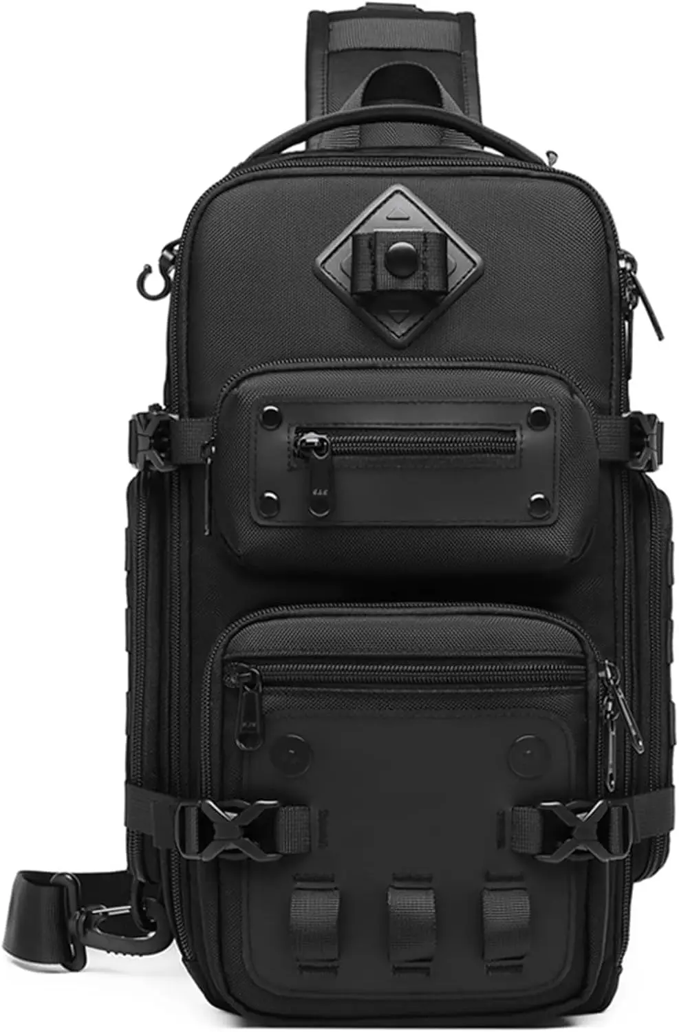 

Sling Bag Tactical Sling Backpack Anti Theft Shoulder Crossbody Bag Water Resistant Travel Bag for 12.9 Inch Ipad