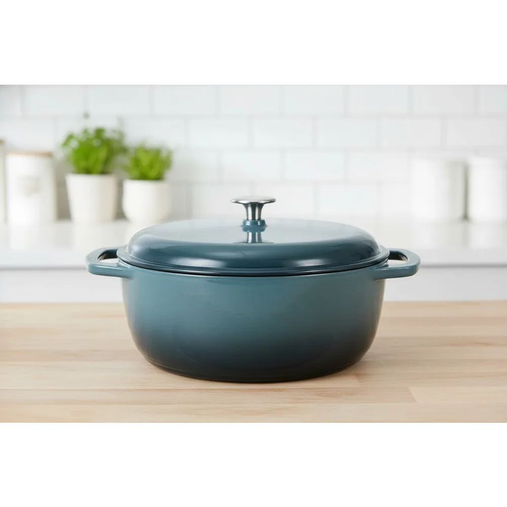 

Premium Enameled Cast Iron Dutch Oven Pot with Lid, 7.3-Quart Large Capacity, Heavy-Duty for Family Cooking