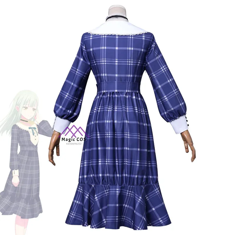 أزياء بانج دريم أفيوجيكا مورتيس التأثيرية للبالغين معرض الرسوم المتحركة لحفلة الهالوين فستان أزرق متقلب sf/1