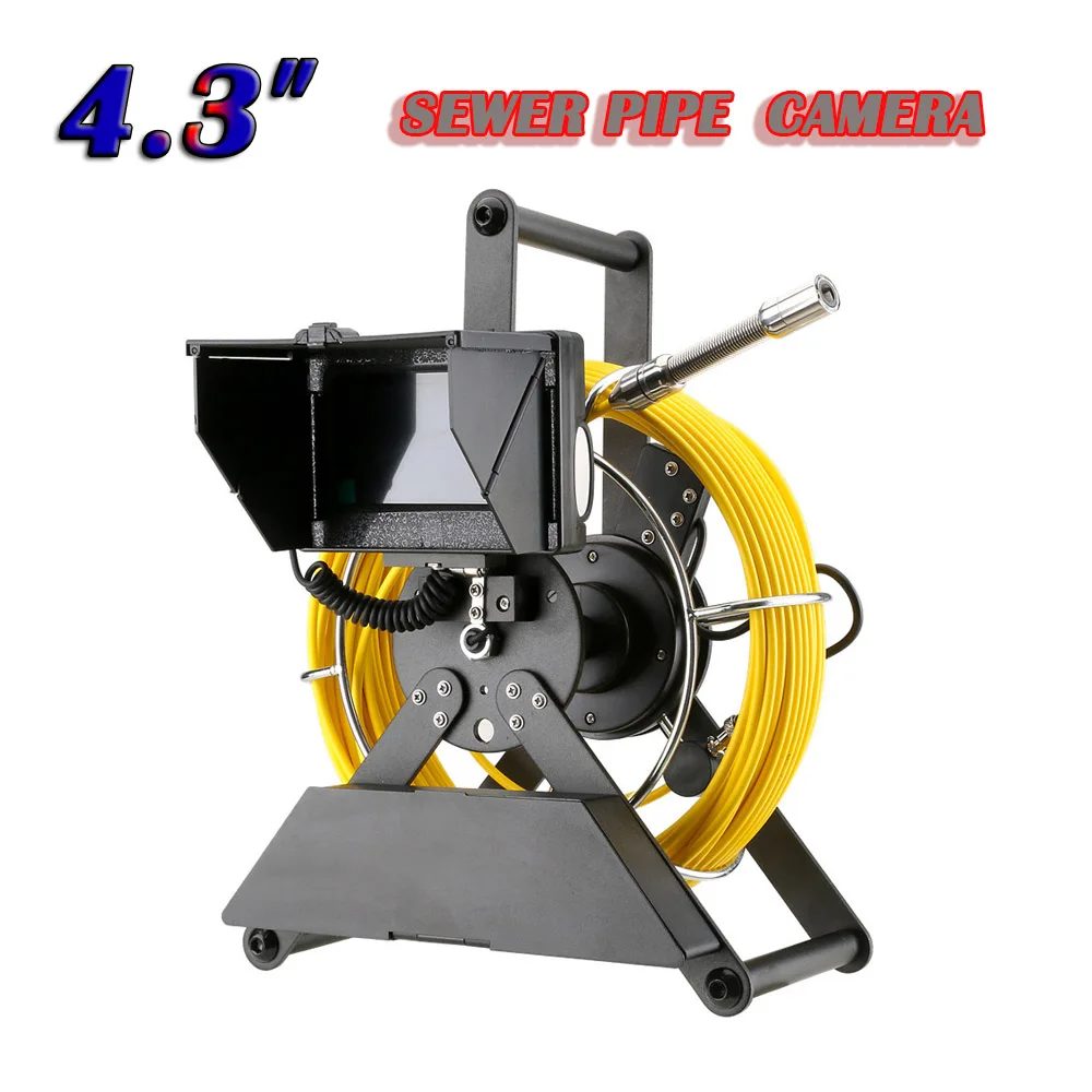 Pipe Camera Sewer Pipe Inspection Camera with Sewer Drain Industrial Endoscope IP68 5600MHA Battery 4.3inch IPS color monitor