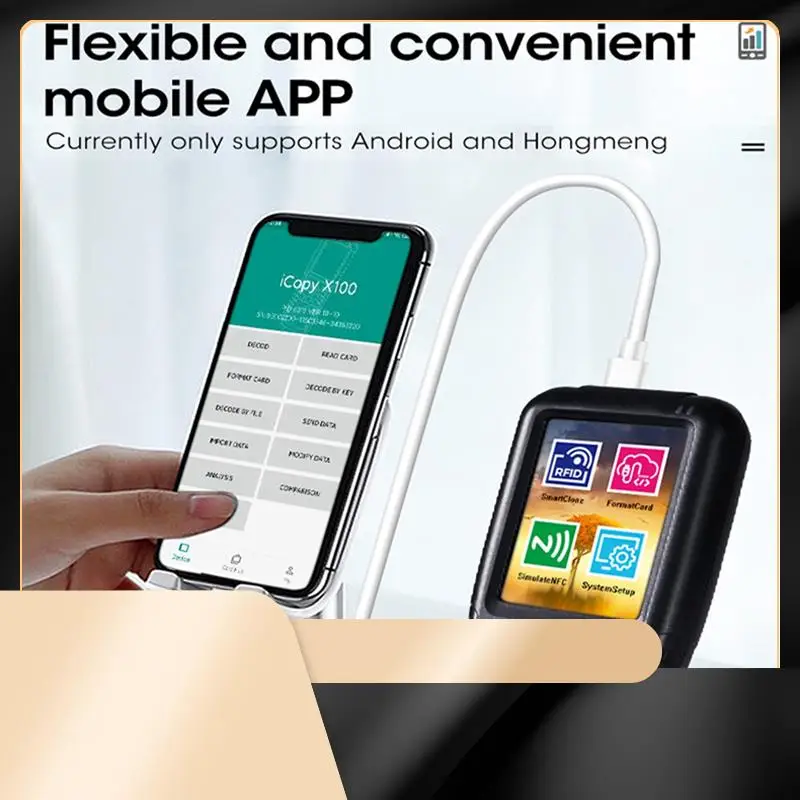 

X40A_XA-RFID Copier With Full Decode Function Smart Card Key NFC IC ID Duplicator Reader Writer (T5577 Key UID Card)