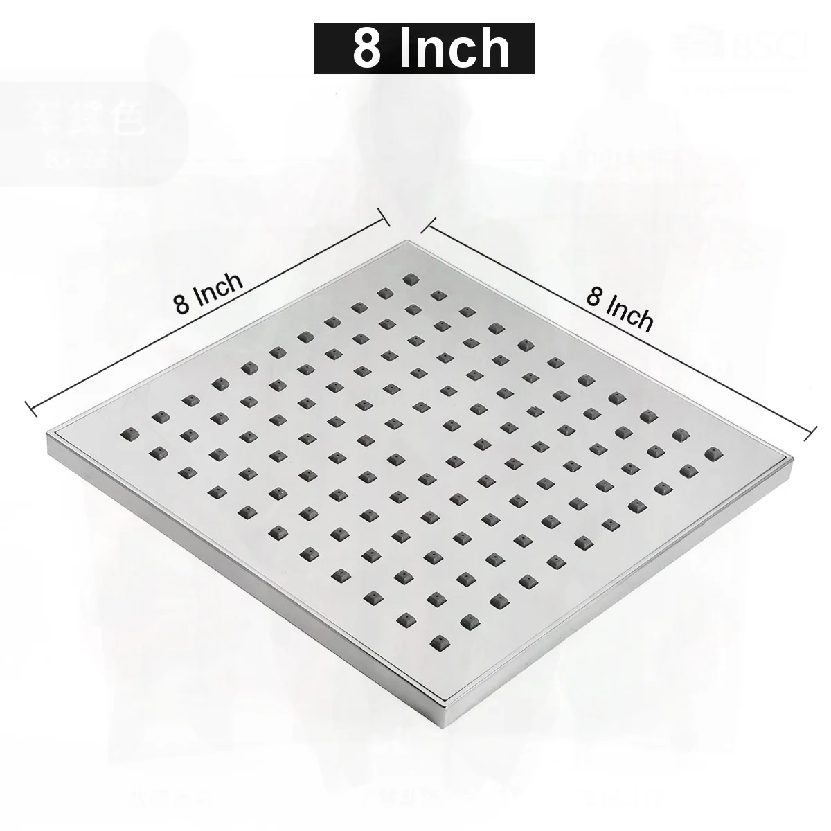 

6 Inch Multifunctional Top Spray Ceiling Shower Elbow round Small Hanging Head with Black Full Electroplated Square 8inch