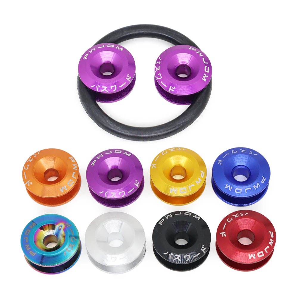 Aluminum Quick Release Fasteners For Universal Car Bumpers Trunk Fender Hatch Lids Kit 8 Colors