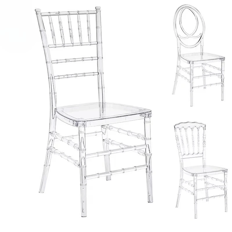 

Plastic Transparent Stackable Crystal Resin Clear Phoenix Bamboo Chair