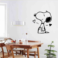 MINISO Cartoon Snoopy Baby Home Decals Wall Stickers For Kids Room Princess Room Kindergarten Bathroom Sticker Anime Poster