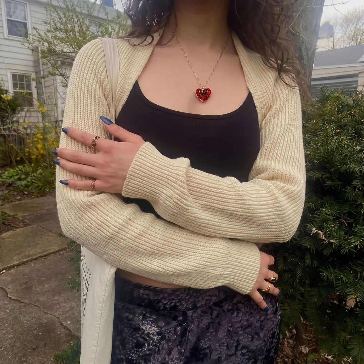 Vintage Cropped Shawl for Women Sleeve Open Front Knit Cardigan Casual Loose Outerwear for Dress Camisole Daily Street Outfits