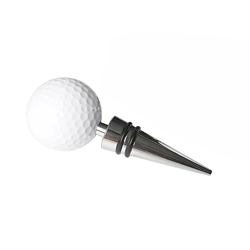 Golfer Lover Gifts Alloy Kitchen Novelty Golf Ball Wine Bottle Stoppers Beer Beverage Bottle Stoppers Bottles Sealer Replacement