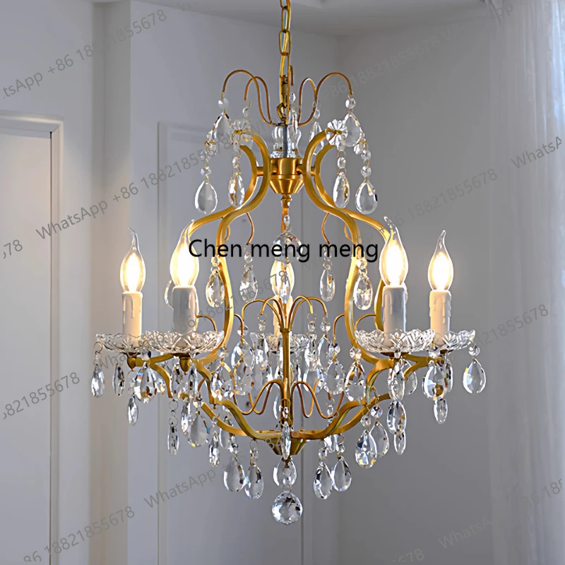 

Французская хрустальная люстра для гостиной в стиле ретро, люстра для спальни, столовой, виллы.