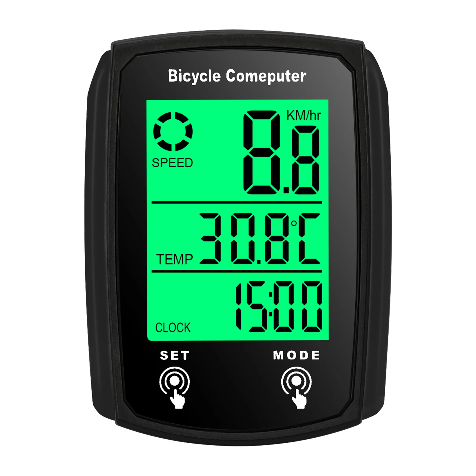 Wired Bike Computer 19 Functions Touch Bike Speedometer Odometer Waterproof Bicycle Computer with Backlight