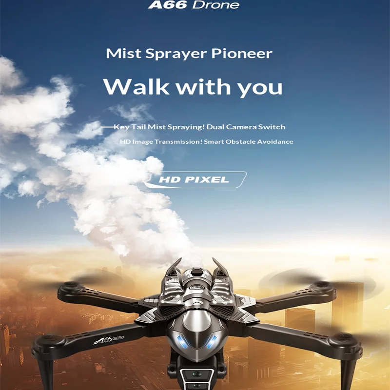 

Новый A66 спрей БПЛА HD аэрофотосъемка предотвращение препятствий четырехосный самолет дистанционное управление самолеты игрушки