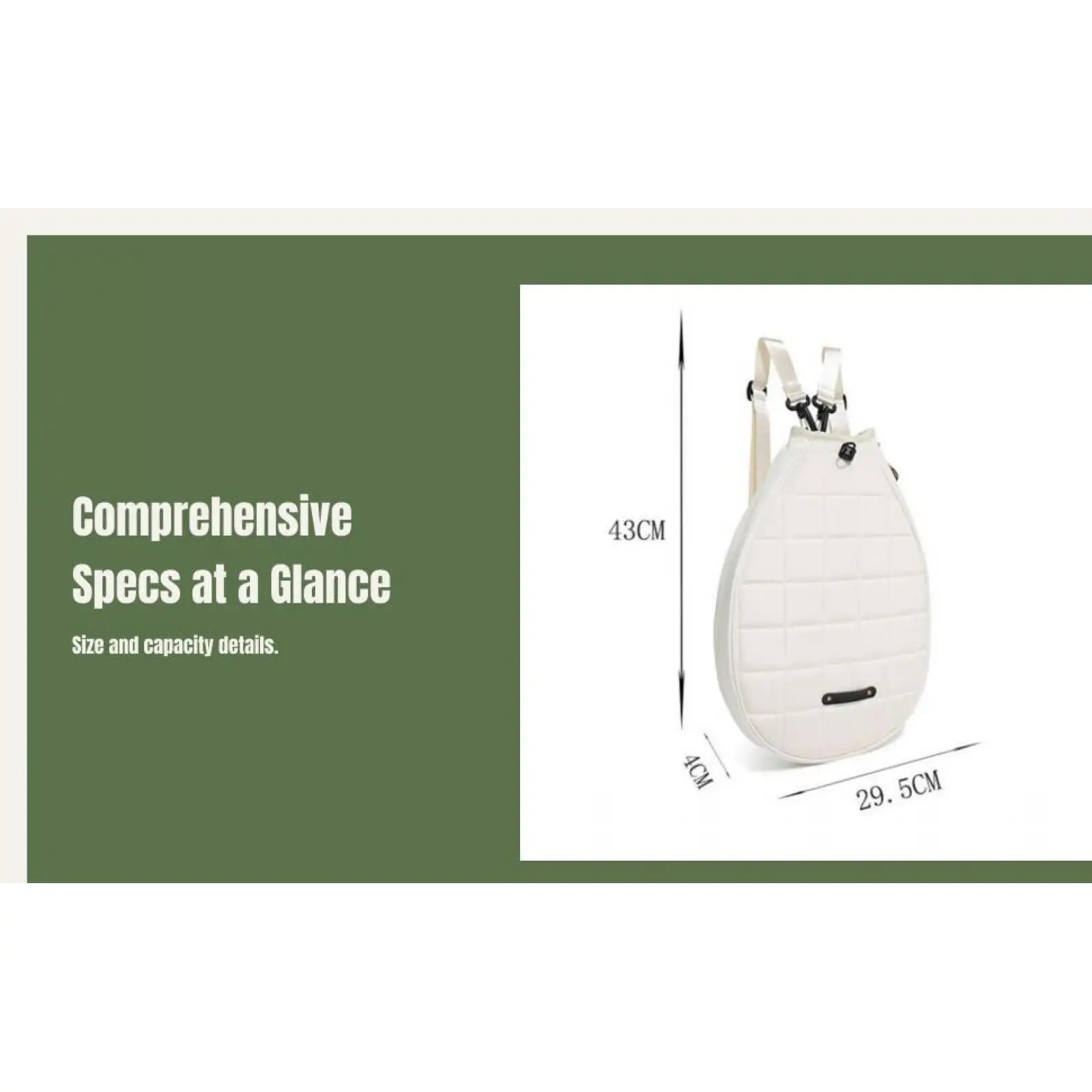 

Multi Pocket Tennis Racquet Bag Badminton Squash Bag Travel Backpack for Outdoor Sports and Daily Commute