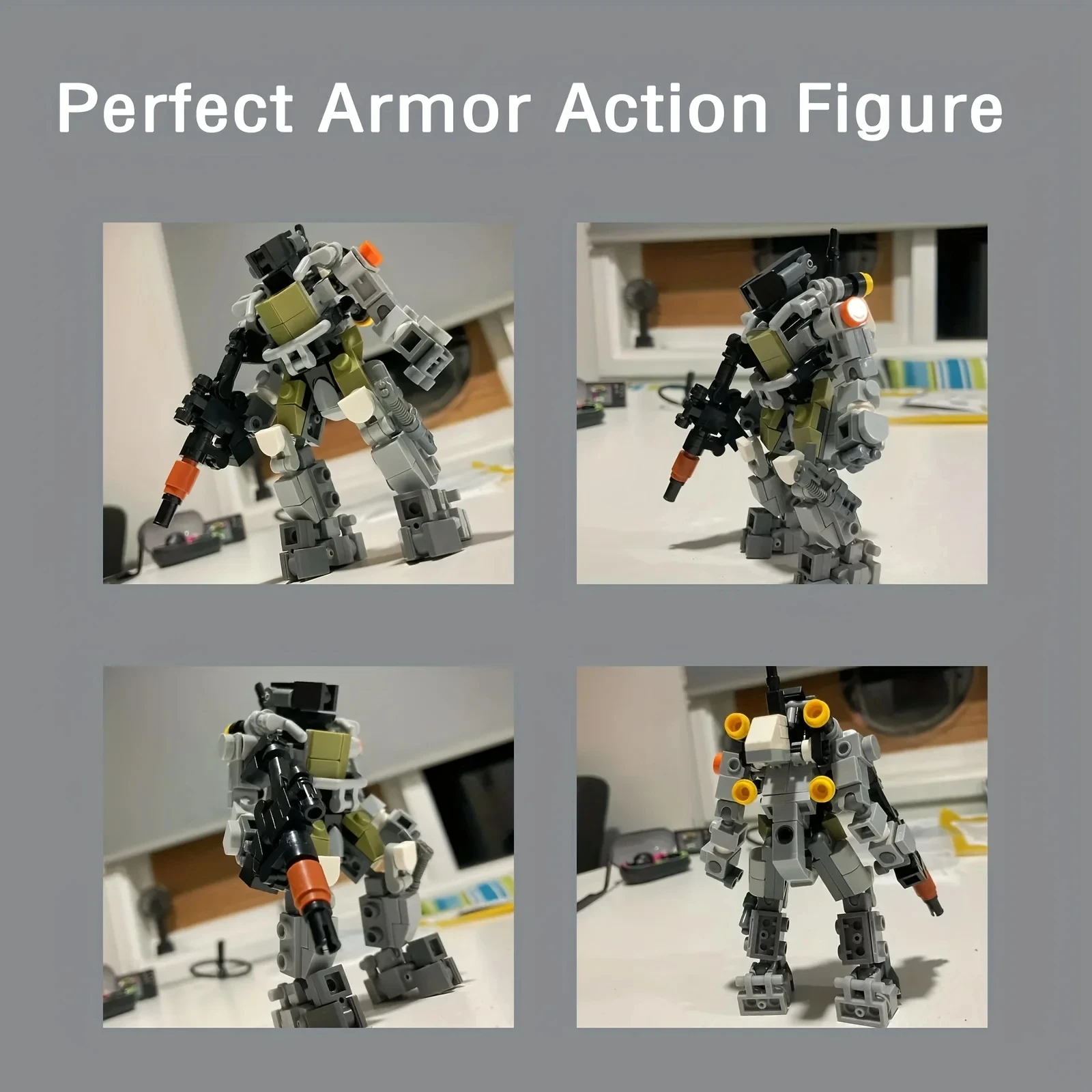 MOC Building Model Toy Robot Building Kit Armor Action Figure Collectible Toy For Kids Adults Christmas Birthdays Gift