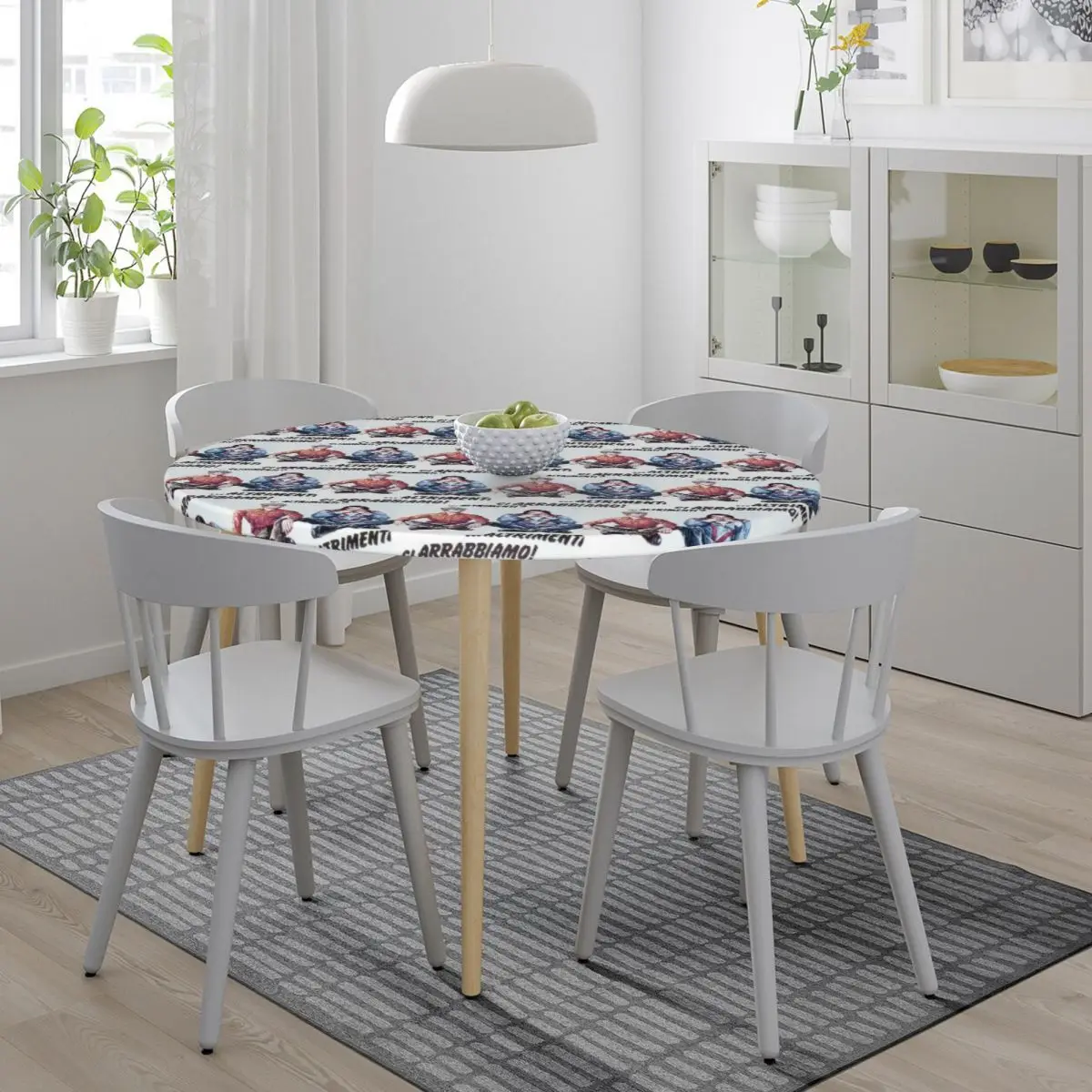Maglietta Bud Spencer Terence Hill Waterproof Round Tablecloth Oilproof Table Cloth for Kitchen Events Dining Table Cover