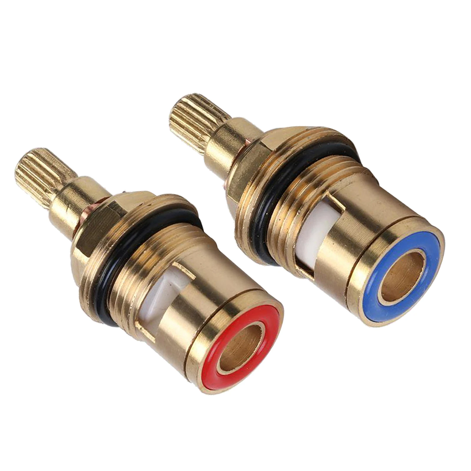 Universal Replacement Tap Valves Brass Ceramic Disc Cartridge Inner Faucet Valve for Bathroom, Clockwise or Anti-clockwise