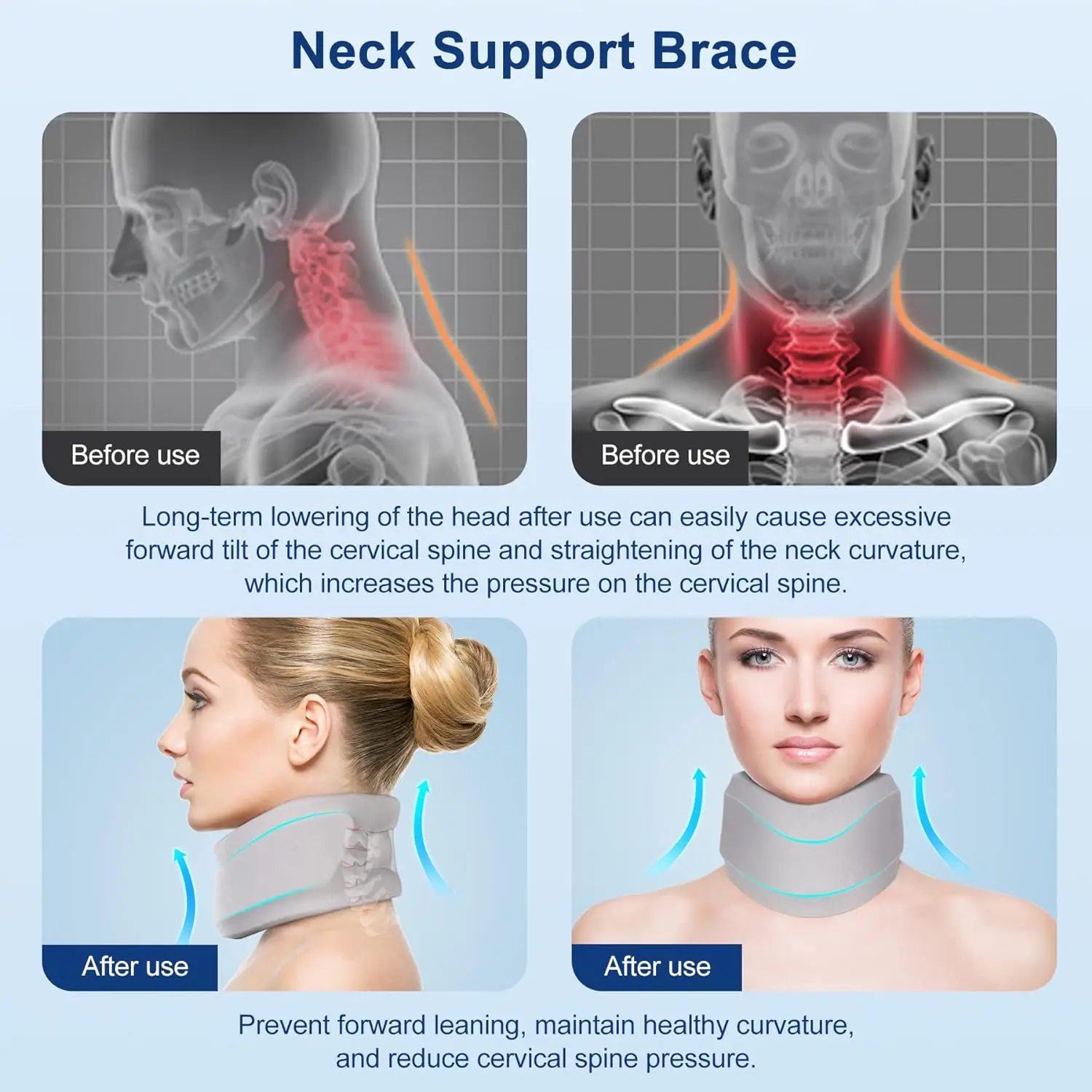 Neck Stretcher Posture Corrector Portable Cervical Traction Orthopedic Pillow Collar Lumbar Spine Relief Pain Support Device