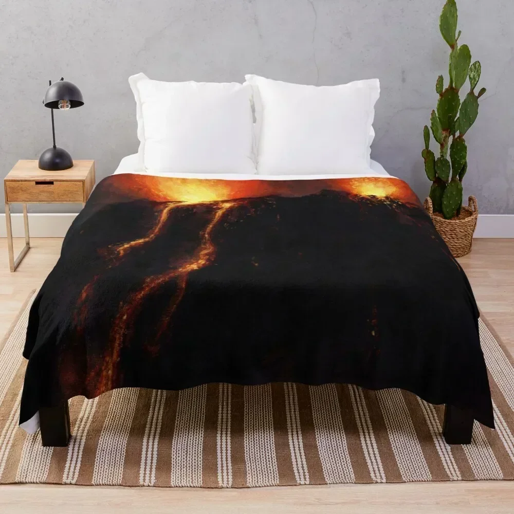 

Volcano Throw Blanket Thin Soft Blanket for Summer Night Sleeping