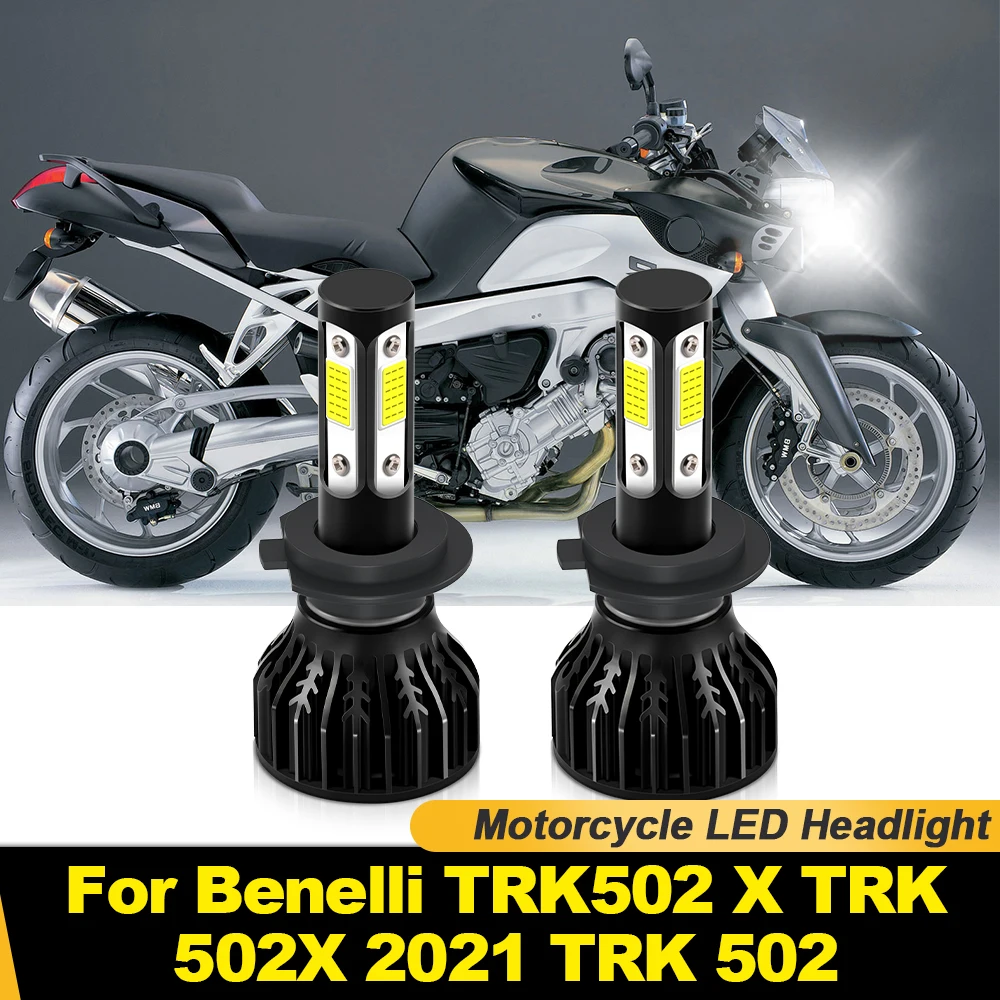 

H7 LED Headlight Bulbs 120w 30000LM Super Bright Motorcycle Lights 6000K White For Benelli TRK502 X TRK 502X 2021 TRK 502