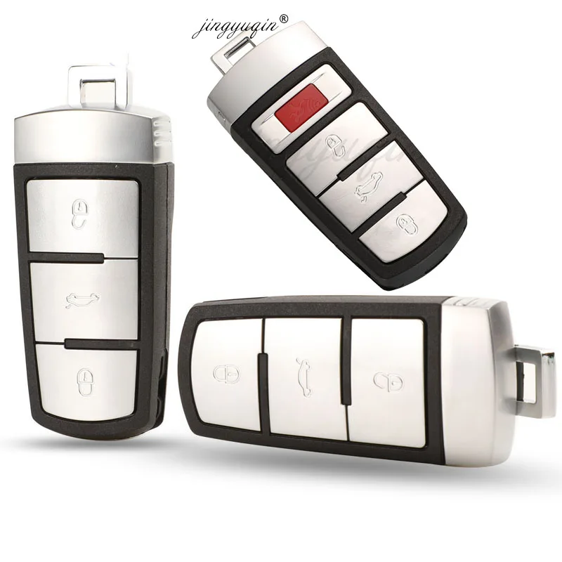 jingyuqin Intelligent Shell Smart Remote Car Key Case Cover Style For VW  Passat Magotan 3 Buttons