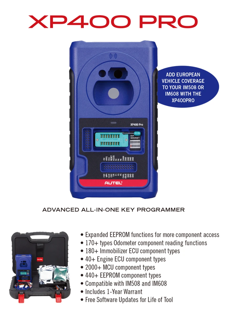 Autel XP400PRO XP400 PRO All-in-One Auto Key Programming Zubehör Tool Schlüsselprogrammierer für Autel IM508S IM608 II Upgrade-Version – Detail 5