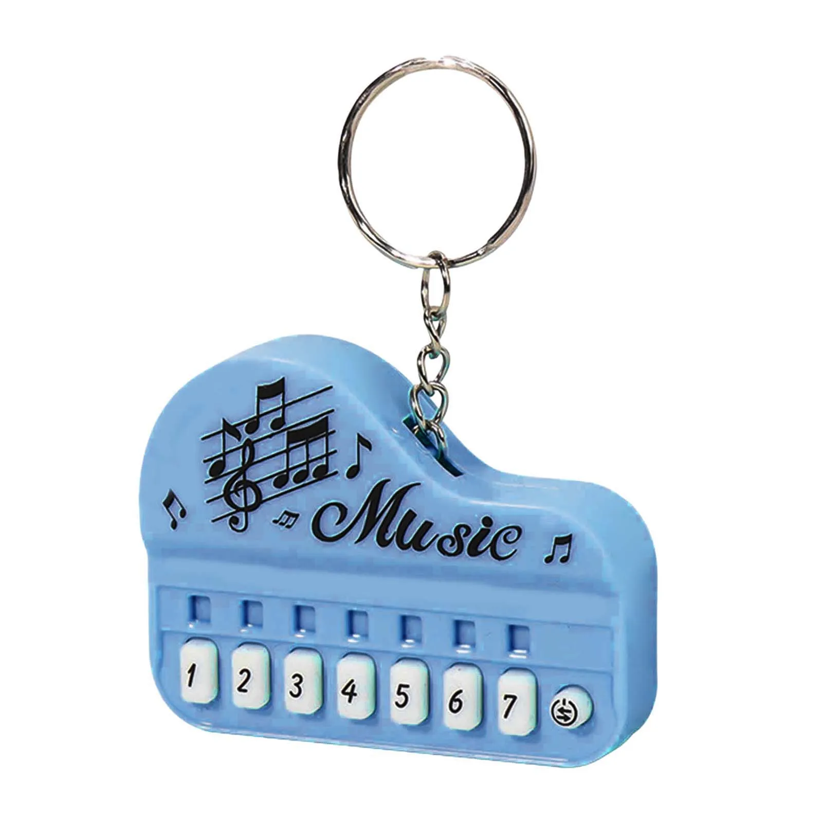 Fashion Electronic Finger Piano Keychain Toy Portable Musical Instrument Toy Piano Keychain for Key Backpack Hanging Decoration