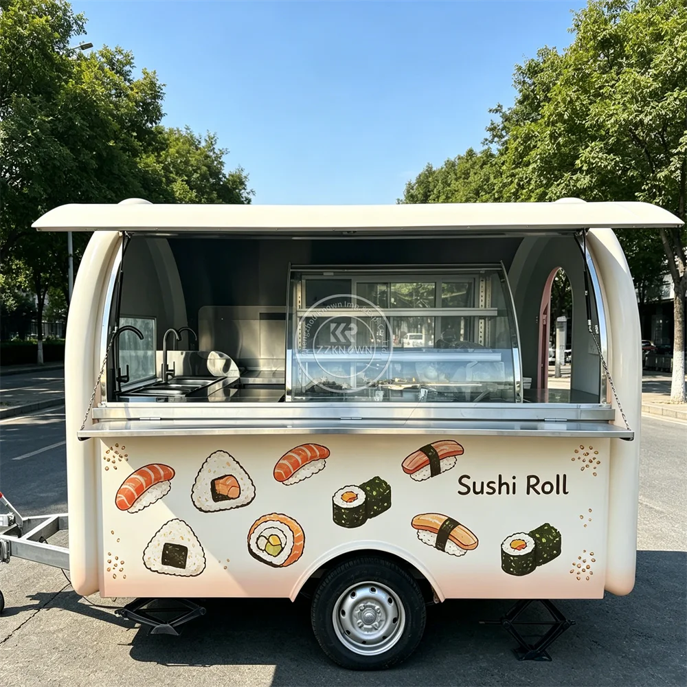 

Mobile Concession Hot Dog Ice Cream Cart Fast Food Trailer Outdoor Coffee Shop Bar Street Pizza Food Truck With Full Kitchen