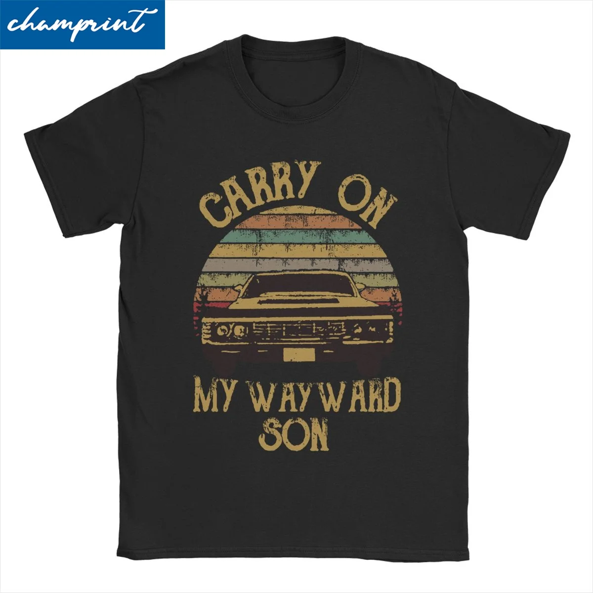 Supernatural Vintage T-Shirt Men Women 100% Cotton T Shirt Carry On My Wayward Son Dark Heather Short Sleeve Tees Gift Tops