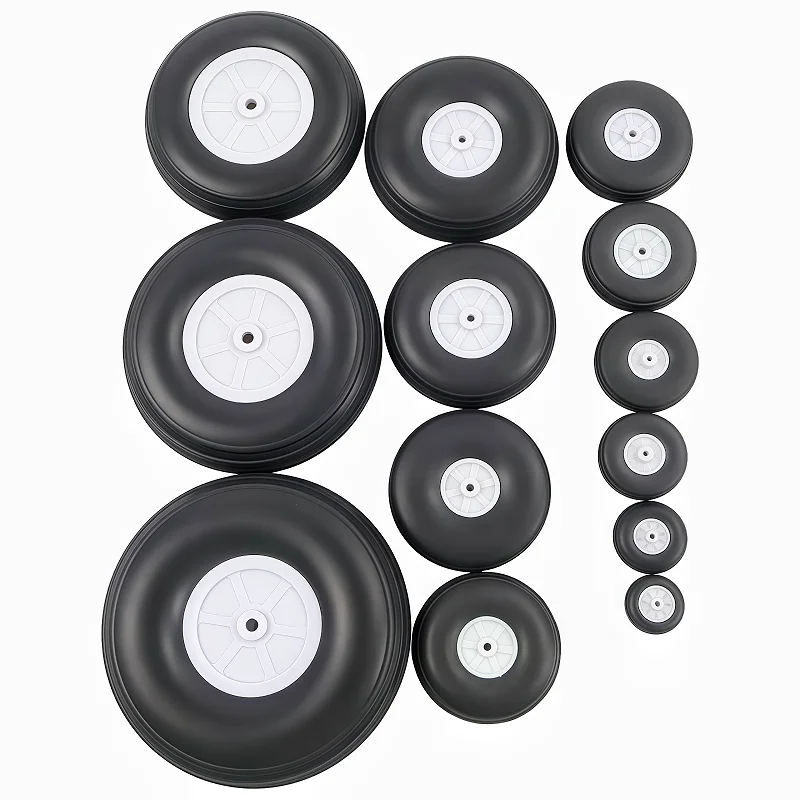 RC Aircraft Model Fixed Wing Real Aircraft Tire PU Rubber Wheel Landing Gear Wheel Diameter 2.25/2.5/2.75/3.0/3.5/4/4.5/5 Inches