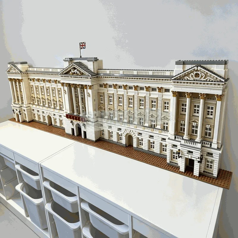 15418PCS Buckingham Palace Facade Architecture MOC Model Custom Puzzle DIY Creative Assembly Building Blocks Display Toy Gifts