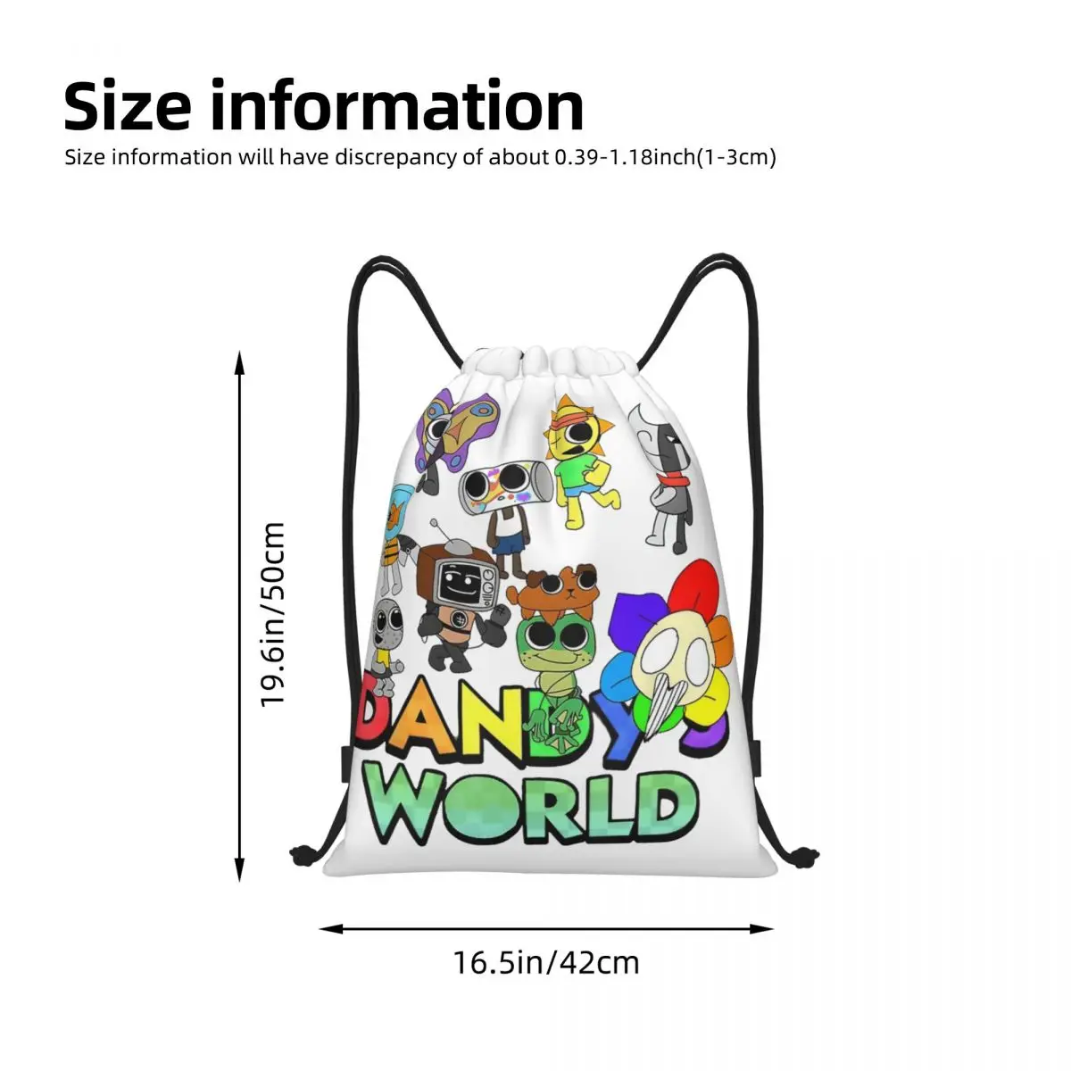 حقيبة ظهر Dandys World برباط لصالة الألعاب الرياضية وحقيبة سلسلة للمشي لمسافات طويلة