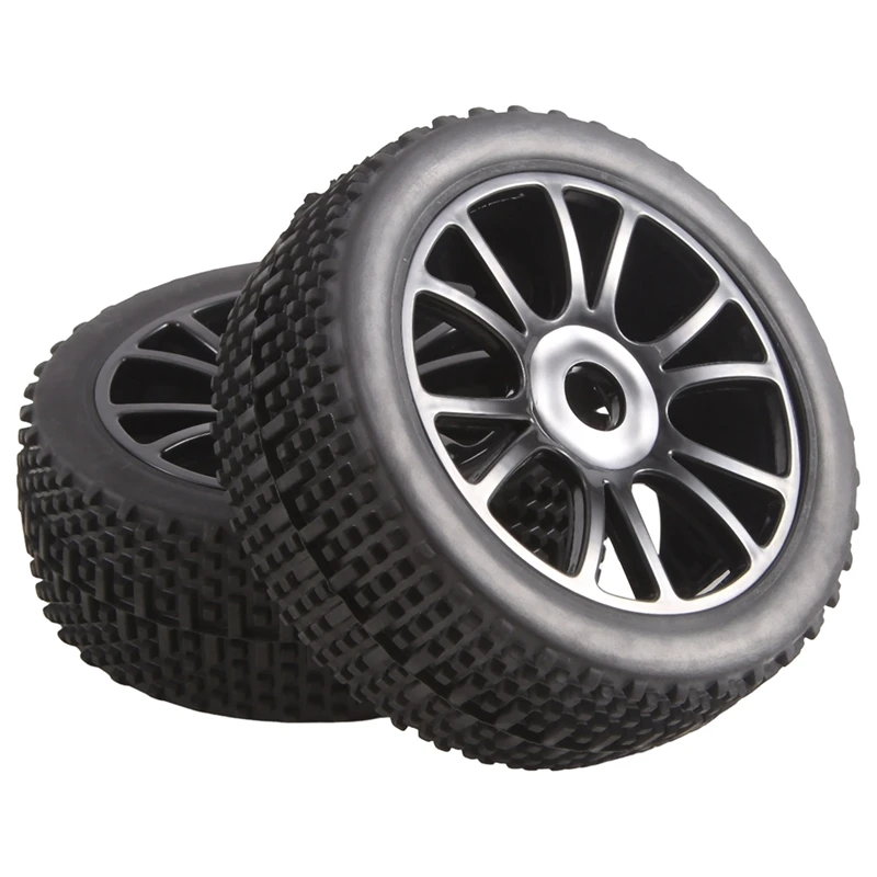 RC 1:8 Off Road Car Buggy Rubber Tires & Plastic Wheel Rims HUB HEX 17 Mm 81-801