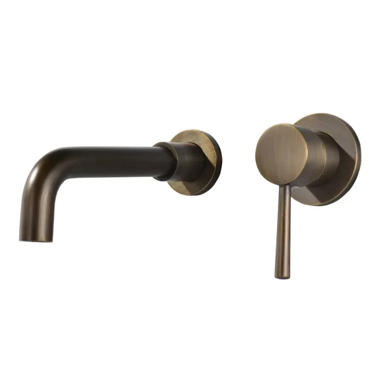 

In-wall concealed antique hot and cold faucet, European pre-embedded wash basin basin faucet set AM1013