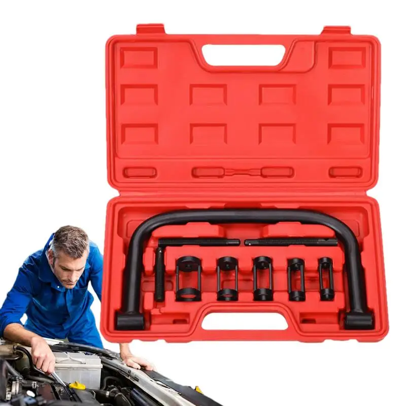 Valve Spring Compressor Heavy-Duty Spring Clamp Tool Kit Rustproof Auto Compression Clamp Tool Kit Steady Adapter For Car