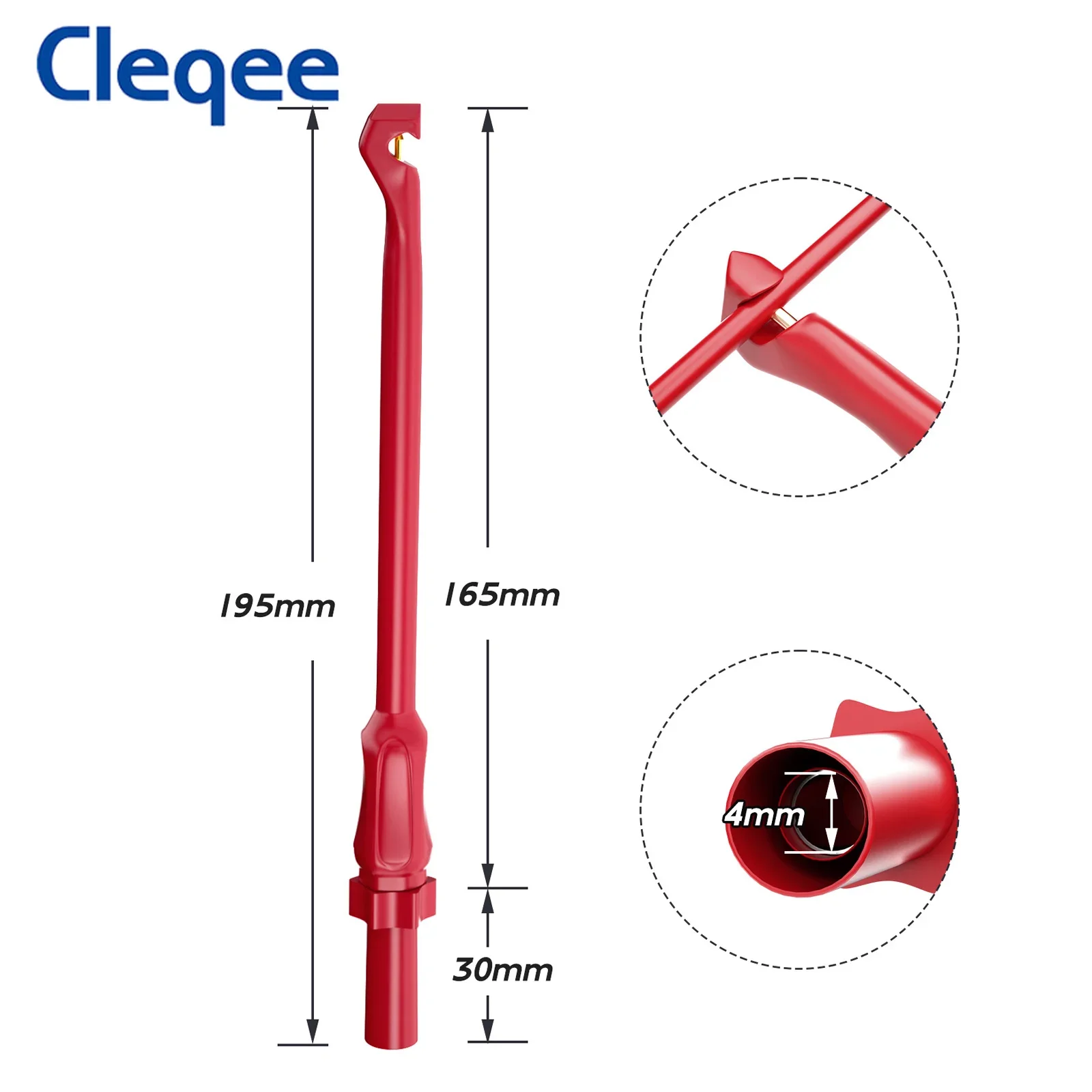 Cleqee P30036A Safety Wire-Piercing Probes Non-Destructive Puncture Probe With 4mm Jack Multimeter Automotive Test Hook Tool