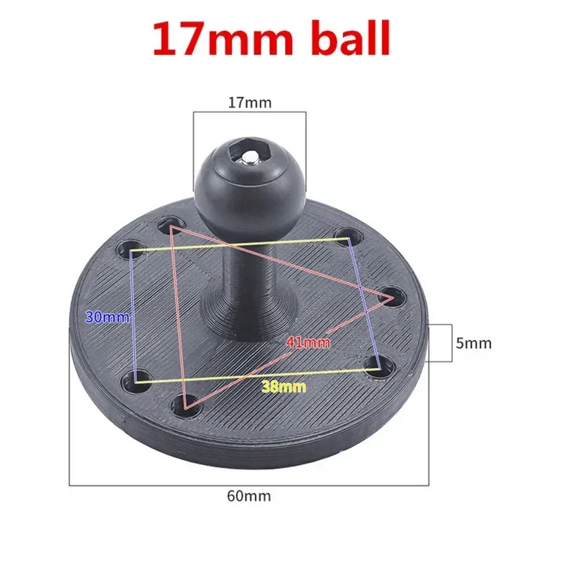 Круглая квадратная Монтажная база 17 мм шаровая Головка Для Gopro для Крепления Ram для камеры Garmin DSLR