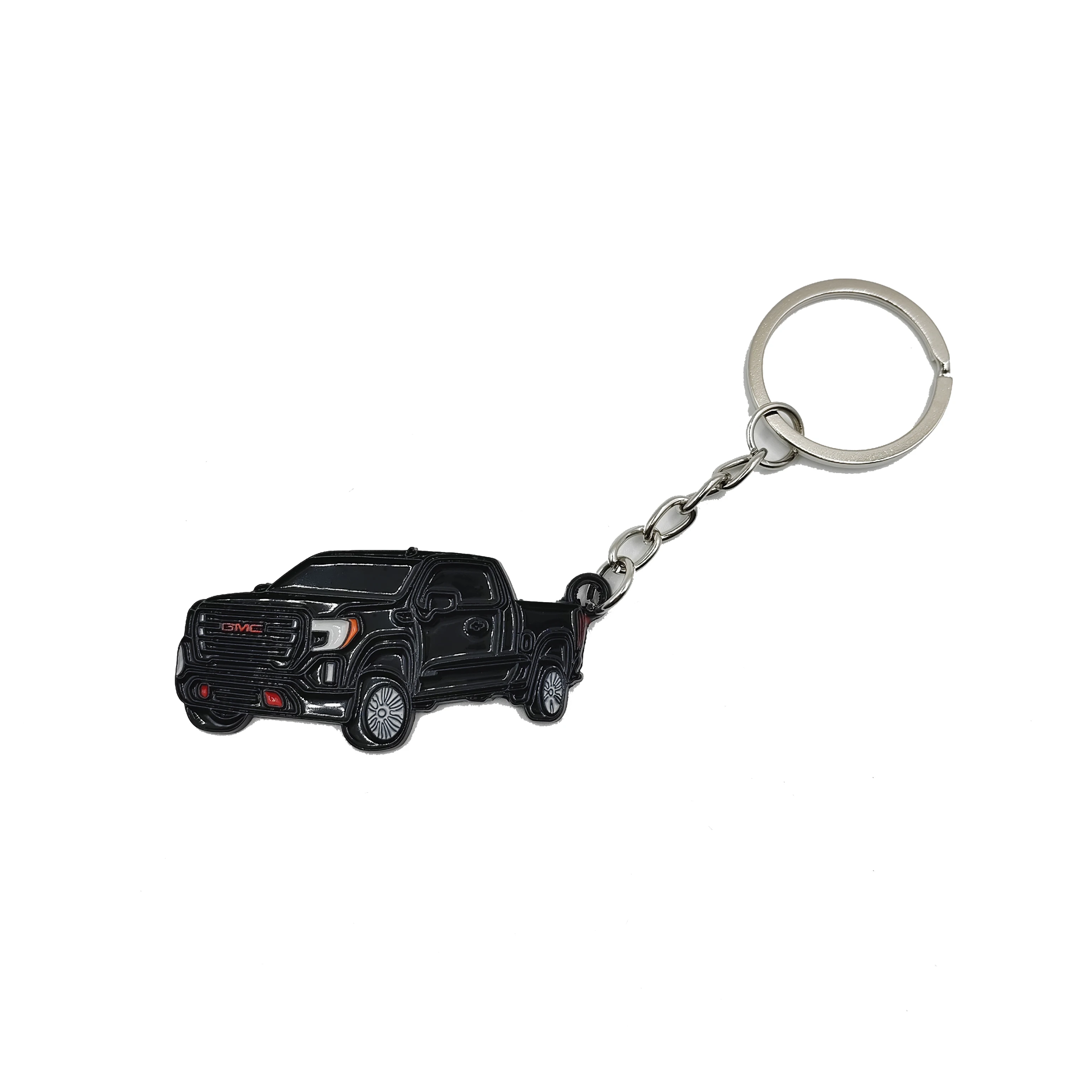 1 قطعة سبيكة غير المغلفة نموذج سيارة قلادة المفاتيح نمط سلسلة مفاتيح معدنية مناسبة لجي إم سي 2020 دائم اكسسوارات الديكور #4