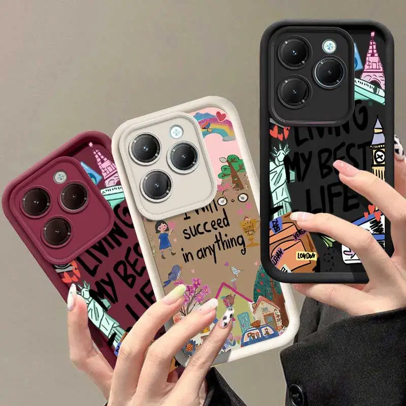 Hot40 Positive Dreams Sky Eye Ladder Phone Case For Infinix Hot 30i 30 30Play 20 20S 20i 12 11Play 10 9 8 Smart 8 7 6 Cover