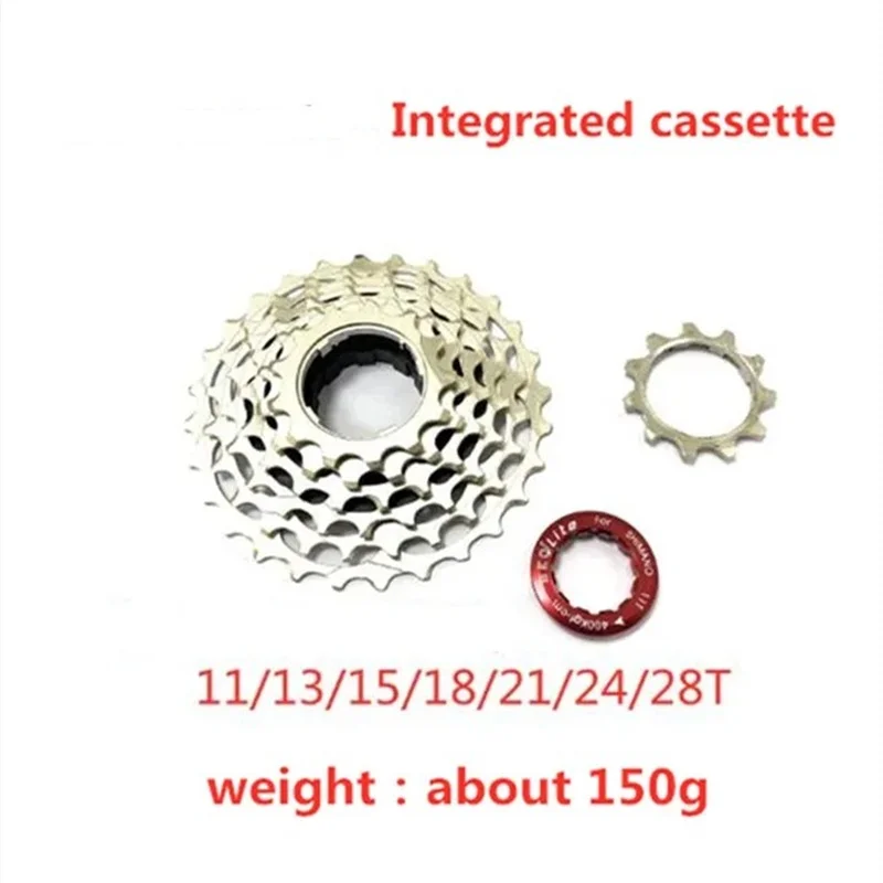 Folding bicycle integrated 7-speed cassette for brompton Flywheel 7 speed Chrome Moly Steel 11T/13T/15T/18T/21T/24T/28Ttensioner