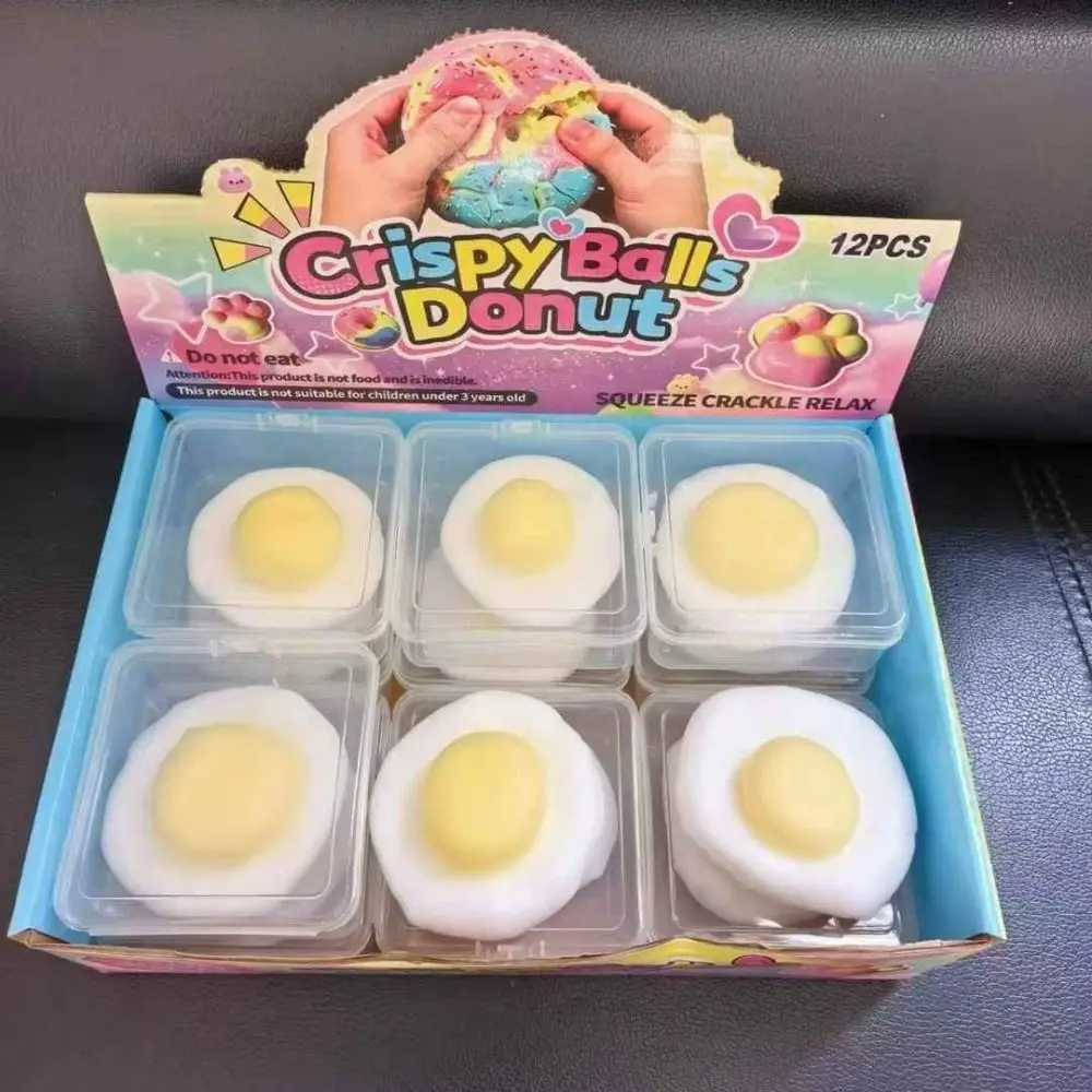 Ice Cream Wax Cracking Squeeze Dumpling Non-bounce Crunch Squishy Toy Handmade Satisfying Sound Crispy Feel Squishy Kids Adults