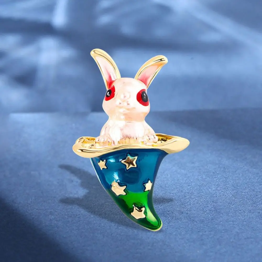 Cute Rabbit Brooches For Women Unisex Cartoon Gentleman Bunny Pets Party Casual Brooch Pins Gifts