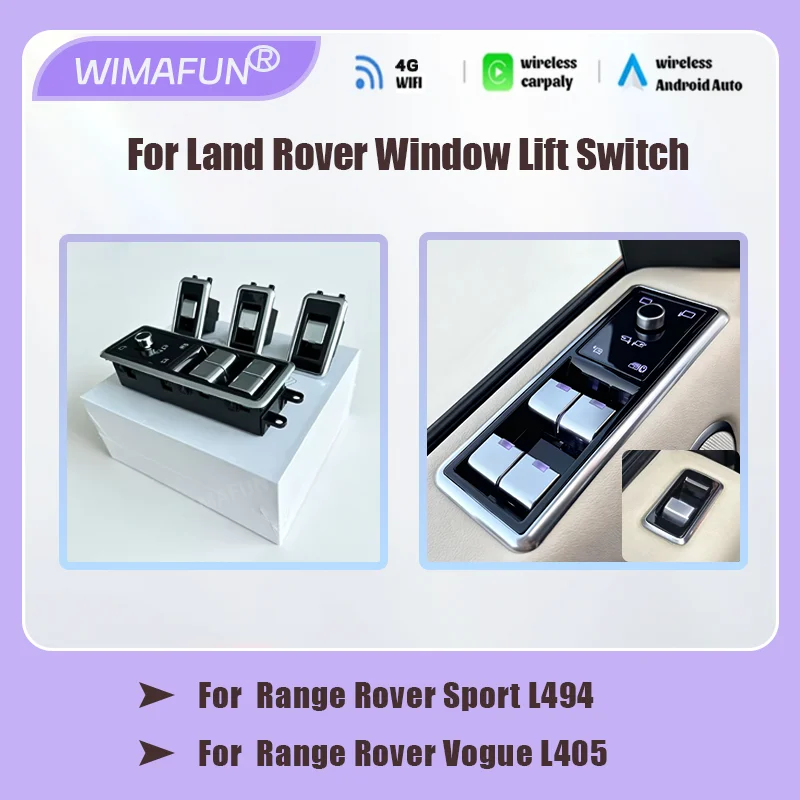 WIMAFUN – elektryczny przełącznik sterowania podnoszeniem szyb do samochodów Land Rover Range Rover Vogue L405 i Sport L494 – łatwy montaż, wystarczy podłączyć.