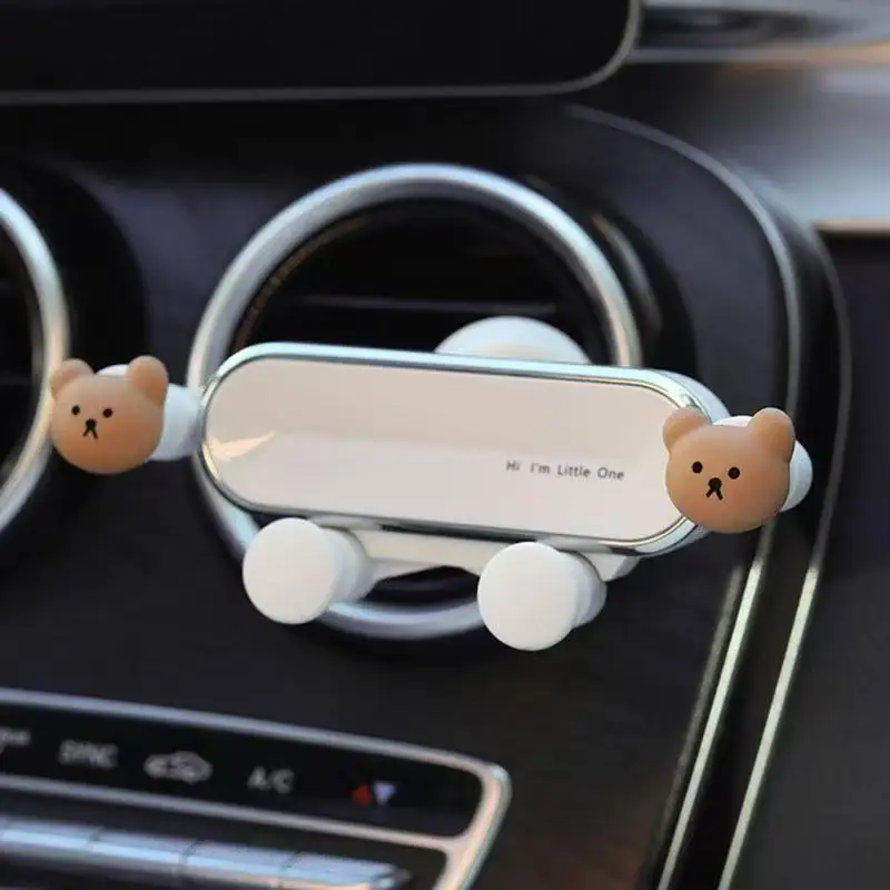 Cute Cartoon Car Mobile Phone Bracket Creative Rabbit Car Air Outlet Clip Mount Phone Navigation Fixed Support Bracket Holder