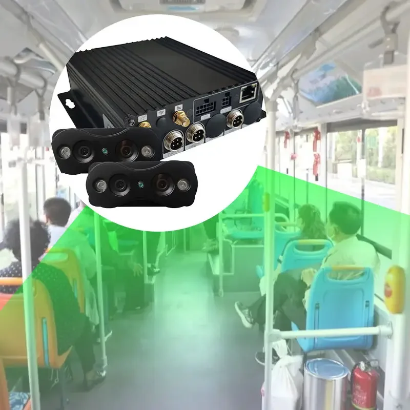 High quality infrared bus people counting system/ PFJ100 4 Channel SD Card Passenger Flow Statistics