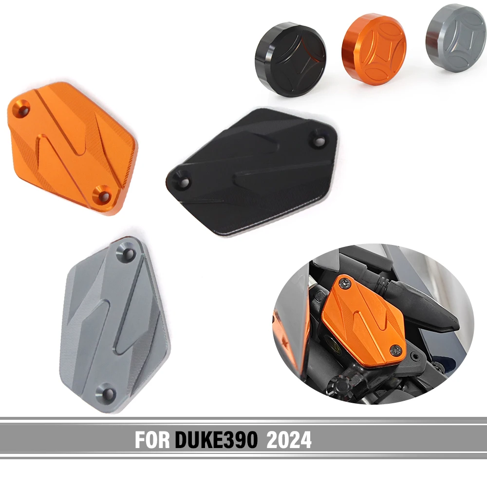 

For DUKE 390 2024 DUKE390 Motorcycle Front and Rear Brake Fluid Protection Cover Accessories Cylinder Cap Reservoir Fluid Cover