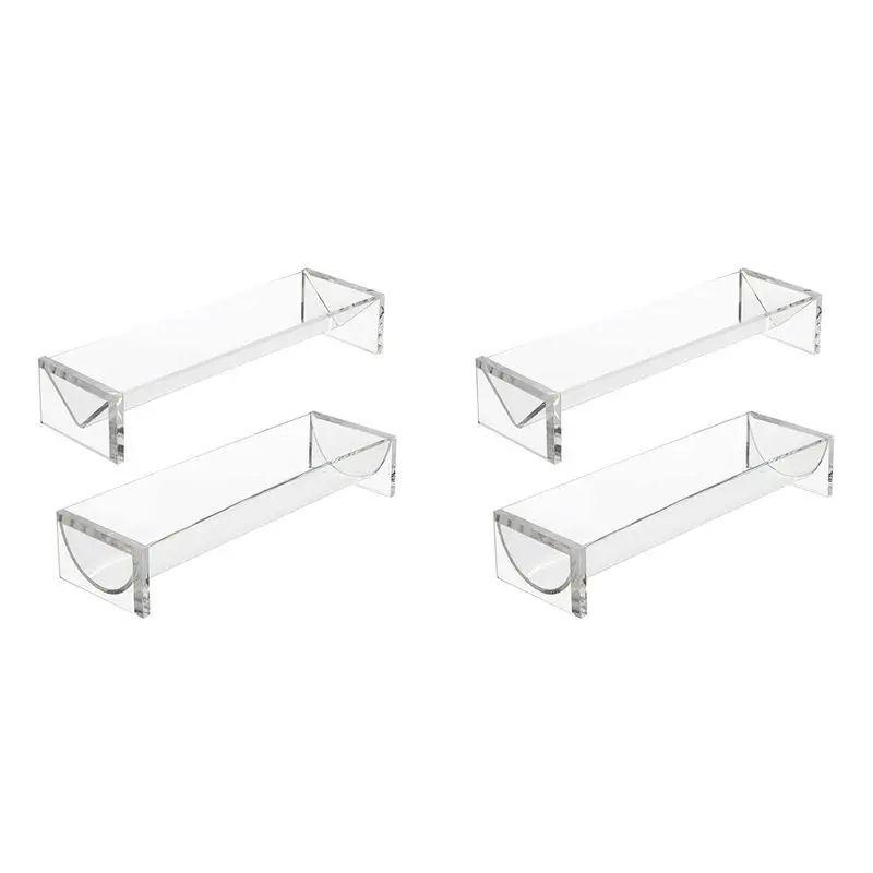 Plateau de service transparent THIVN-2X pour crackers, plateau de présentation transparent pour macarons, support rectangulaire pour crackers, idéal pour les plateaux de service.
