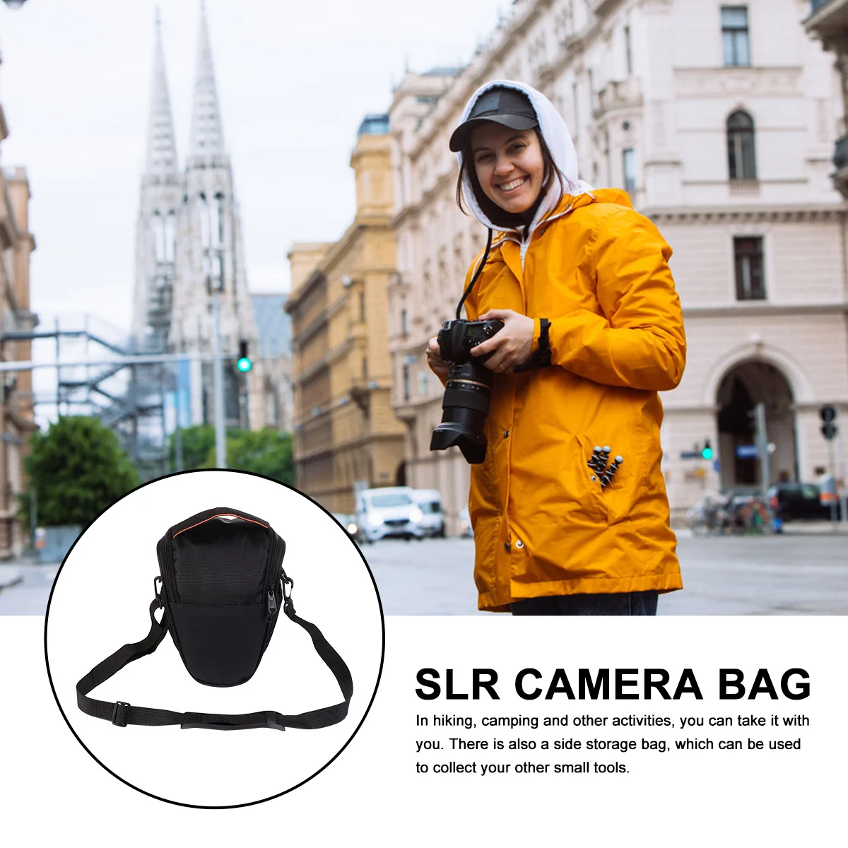 

Waterproof Camera Bag Shockproof Wear-Resistant Protective Shoulder Case for Outdoor Hiking Camping Portable Storage