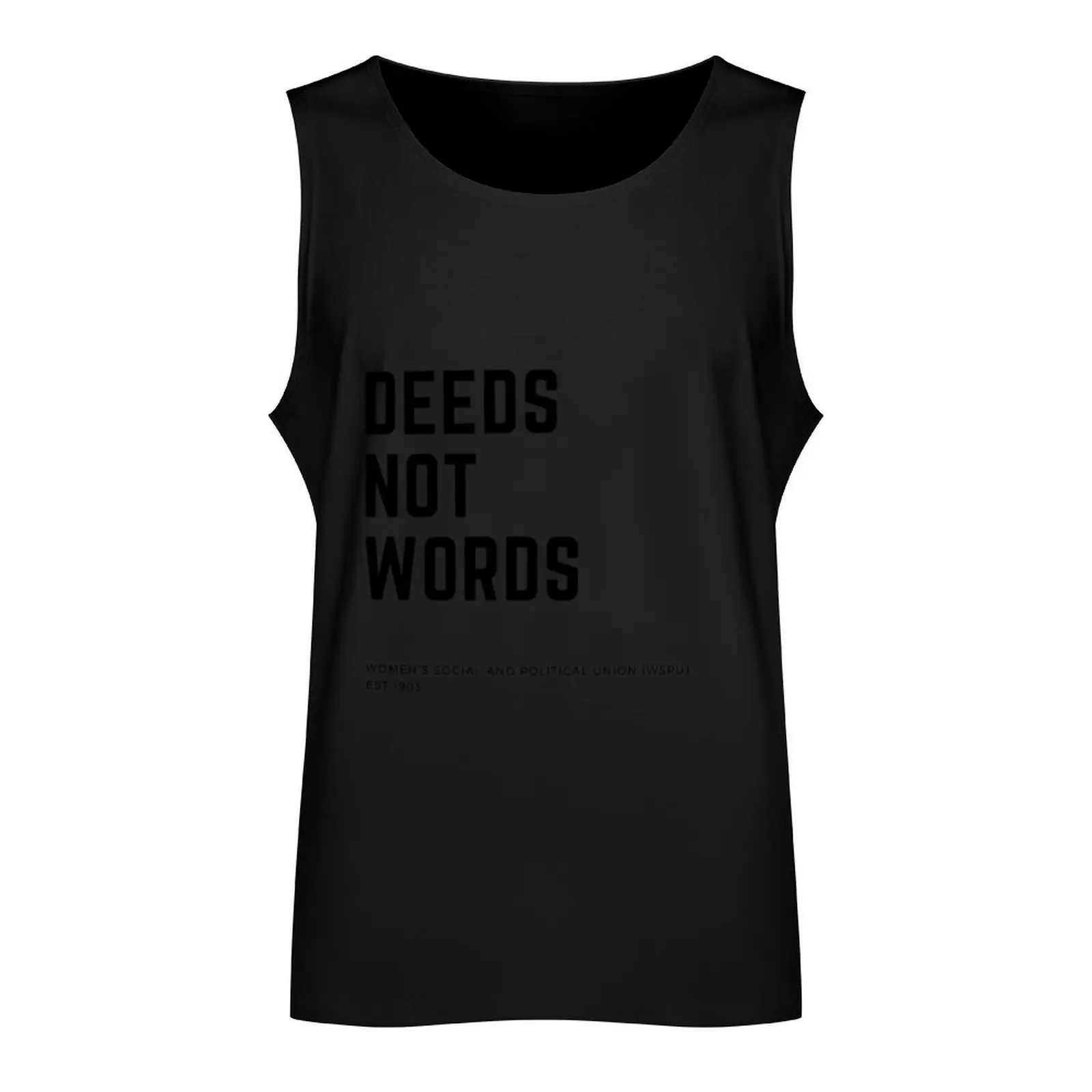 Deeds Not Words Tank Top t-shirt for man gym t-shirts gym men Muscle fit