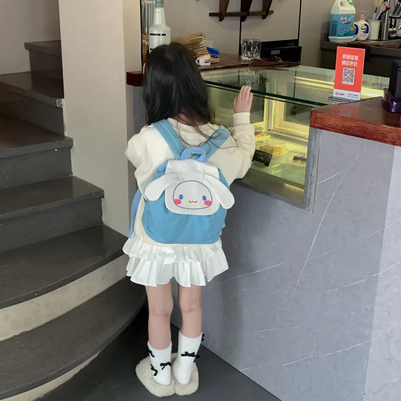 Children backpack canvas cartoon Kuromi fashion small backpack girls girls go out light cute bag trendy
