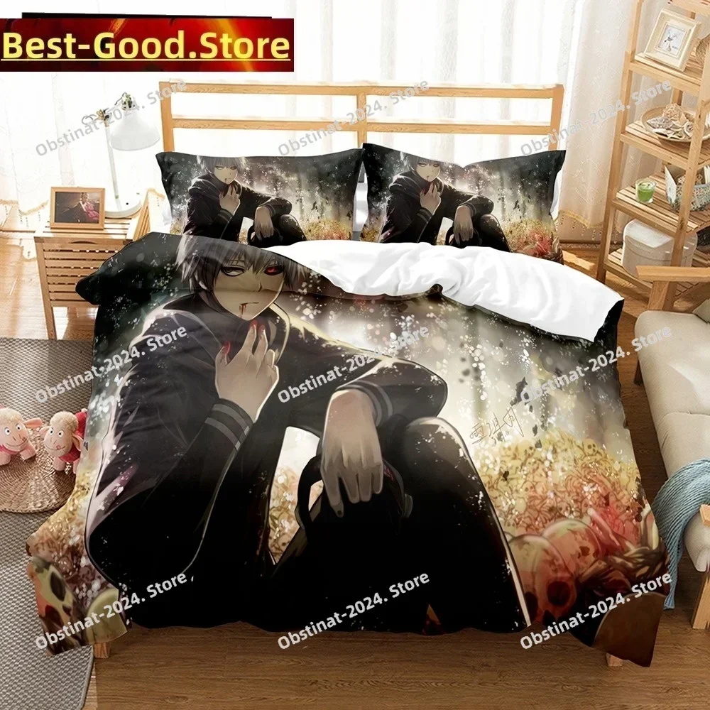 3D Anime Tokyo Ghoul Bedding Set Printed single Comforter Quilt Bed Cover Duvet Cover Pillow Case 3 Pieces Sets Kids Adult Size